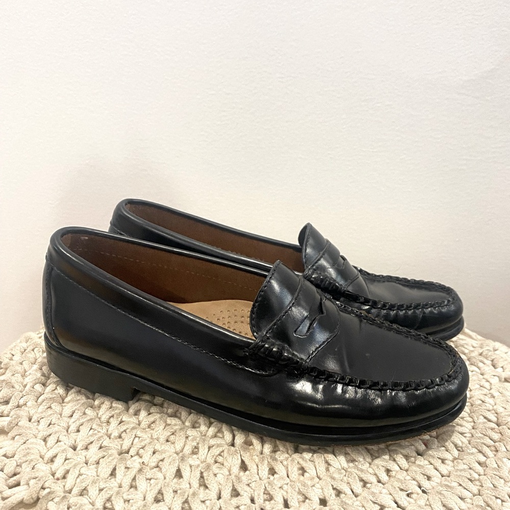 G.H. Bass & Co. Black Leather Penny Loafers